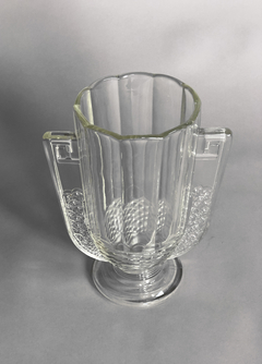 Florero Art-Deco vidrio prensado en frío, años 30 - tienda online