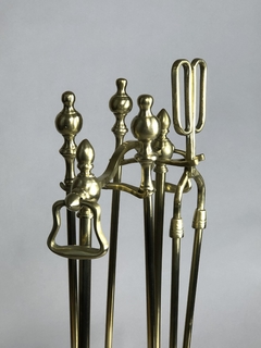 Herramientas francesas para chimenea en bronce - tienda online