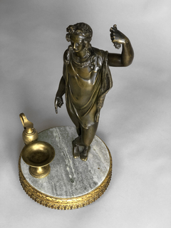 Imagen de Escultura Francesa en bronce con base de mármol Siglo XVIII