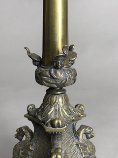 Candeleros Franceses época Napoleón III en bronce cincelado - tienda online
