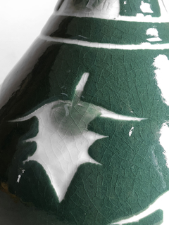 Vaso porcelana China color verde y blanco - Mayflower