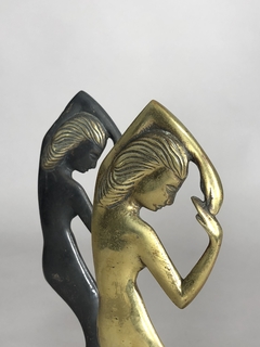 Escultura Art-Deco en bronce con base de piedra - tienda online