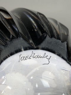 Vaso de cristal firmado Val Saint Lambert