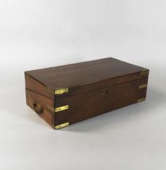 Caja Escribania Inglesa madera y bronce