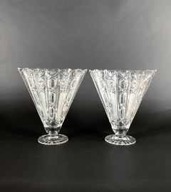 Floreros Art Deco cristal