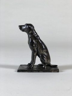 Escultura de Perro en bronce empavonado