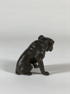 Escultura de perro en bronce empavonado - comprar online