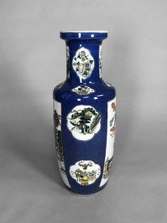 Vaso porcelana China bleu de chine con reserva - Mayflower