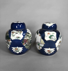 Potiches porcelana china bleu de chine con reserva - Mayflower