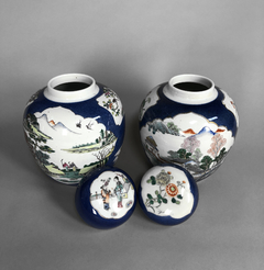 Potiches porcelana china bleu de chine con reserva - tienda online