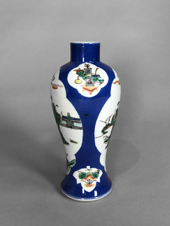 Vaso porcelana China bleu de chine con reserva - comprar online