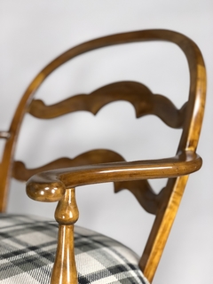 Sillón Inglés Captain Chair estilo chippendale en internet