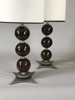 Lámparas de diseño con bochas antiguas y hierro - comprar online