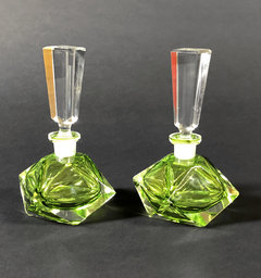Perfumeros Art-Deco en cristal facetado