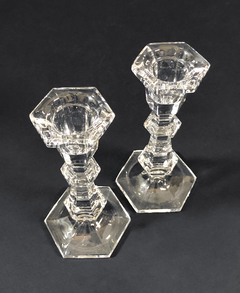 Candeleros de cristal hexagonales - Mayflower