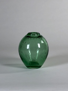 Vaso de cristal sodado verde
