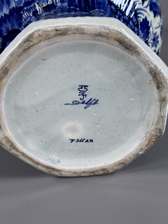 Potiche porcelana Holandesa Delft, Siglo XIX - Mayflower