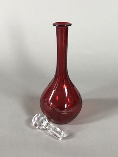 Botellón de cristal rubí con tapa - tienda online