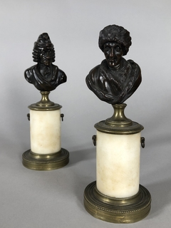 Bustos franceses, Diderot y Rousseau. Circa 1790 - comprar online