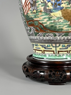 Lámpara de Porcelana China Familie Verte Siglo XIX - Mayflower