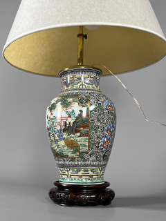 Lámpara de Porcelana China Familie Verte Siglo XIX - comprar online