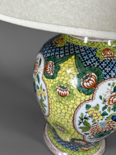 Lámpara porcelana china con peonias, Siglo XIX en internet