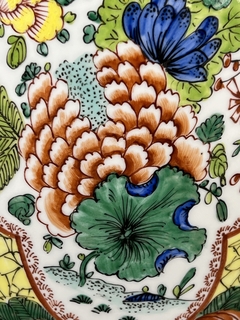 Imagen de Lámpara porcelana china con peonias, Siglo XIX