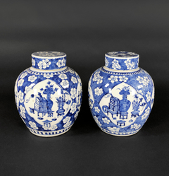 Potiches chinos porcelana azul y blanca en internet