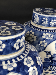 Potiches chinos porcelana azul y blanca - comprar online