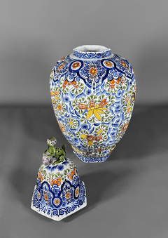 Potiche Holandes en porcelana Delft , Siglo XX - tienda online