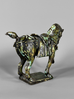 Escultura china de caballo en cerámica Gres - tienda online