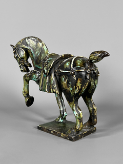 Imagen de Escultura china de caballo en cerámica Gres