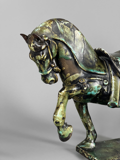Escultura china de caballo en cerámica Gres - comprar online