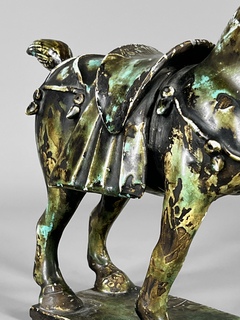 Escultura china de caballo en cerámica Gres en internet