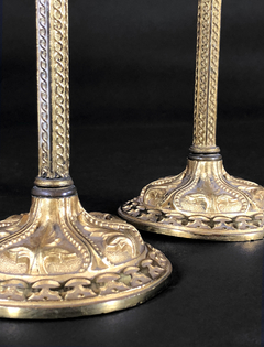 Candle screen Ingleses bordados y bronce - comprar online