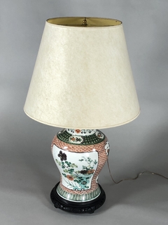 Lámpara porcelana China Famille Verte