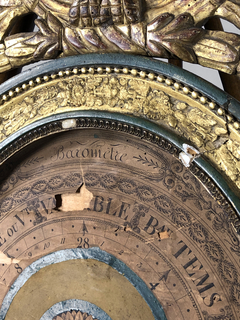 Barómetro Francés en madera dorada a la hoja - Mayflower