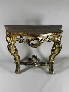 Consola Italiana en madera tallada y policromada, Circa 1830 - Mayflower