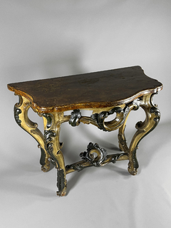 Consola Italiana en madera tallada y policromada, Circa 1830 - tienda online
