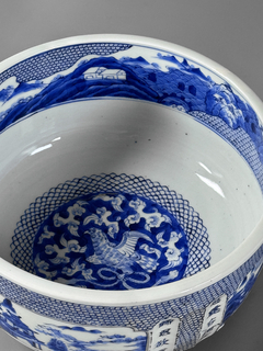 Bowl Chino en porcelana blue & white Siglo XIX