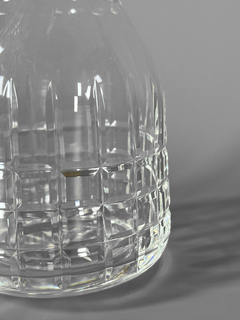 Botellón de cristal tallado y metal plateado - Mayflower