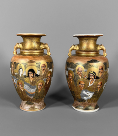 Vasos en porcelana Japonesa Satsuma