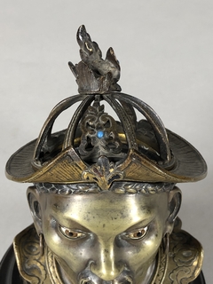 Imagen de Tinteros guerreros tibetanos en bronce