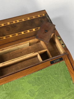Caja escribanía inglesa en caoba, satinwood y marqueterie - Mayflower