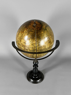 Globo terráqueo Inglés Victoriano con pie y medición en bronce - comprar online