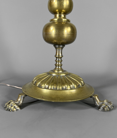 Lámpara de pie Holandesa en bronce cincelado y calado. - Mayflower