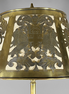 Lámpara de pie Holandesa en bronce cincelado y calado. - comprar online