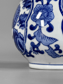 Vaso de porcelana China blue and white contemporáneo - Mayflower