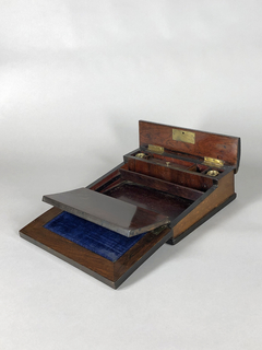 Caja Escribanía de madera con marqueterie, aplicaciones de LapisLazuli y bronce - tienda online