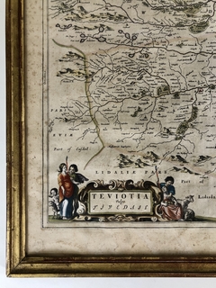 Grabado mapa Teviotia Siglo XIX en internet